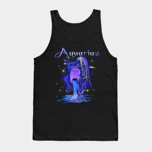 Aquarius Astrology Zodiac Constellation Art Design Tank Top